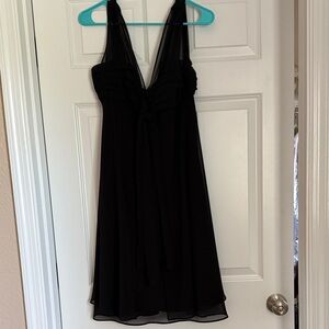 R & M Richards Black Backless Dress